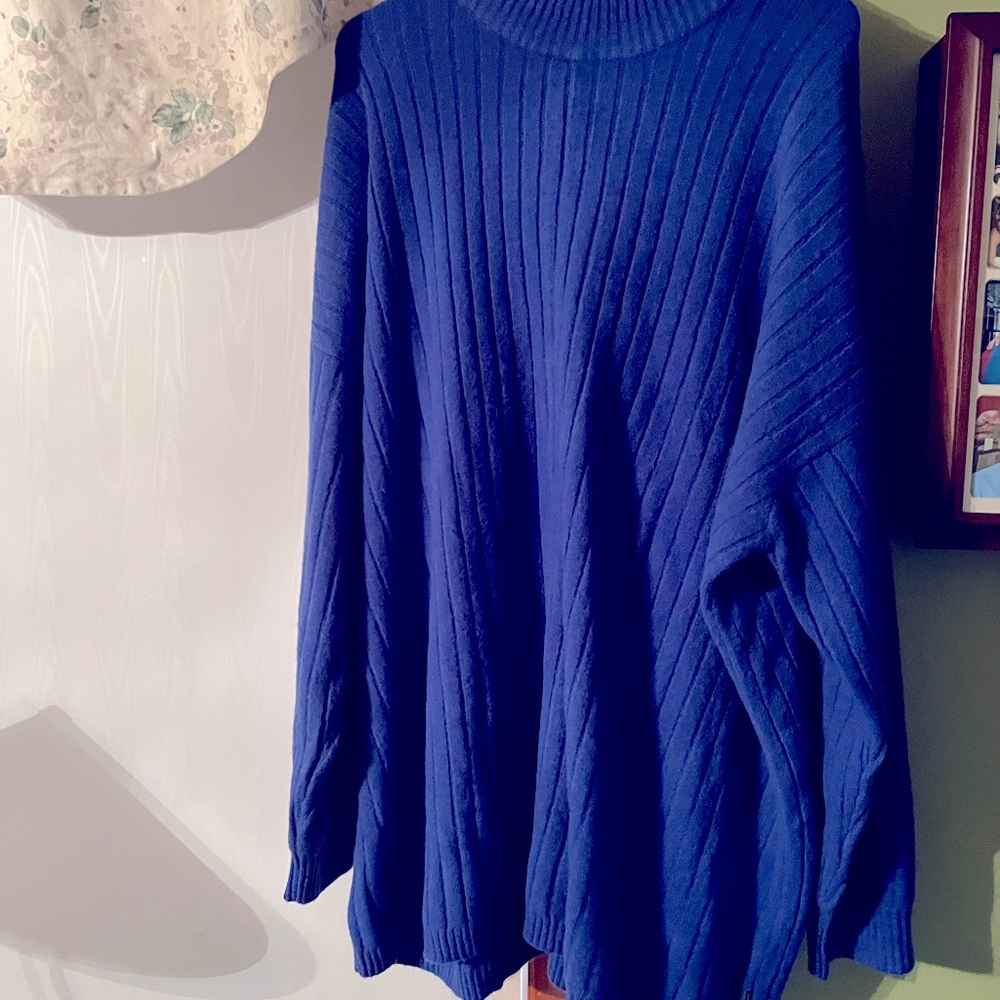 Mock Neck Eddie Bauer sweater. Beautiful Blue.